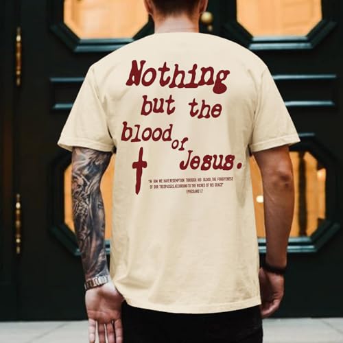 Christian Shirts for Men Religious Faith Bible Verse T Shirt Jesus God Inspirational T-Shirt Cross Graphic Tee Top3