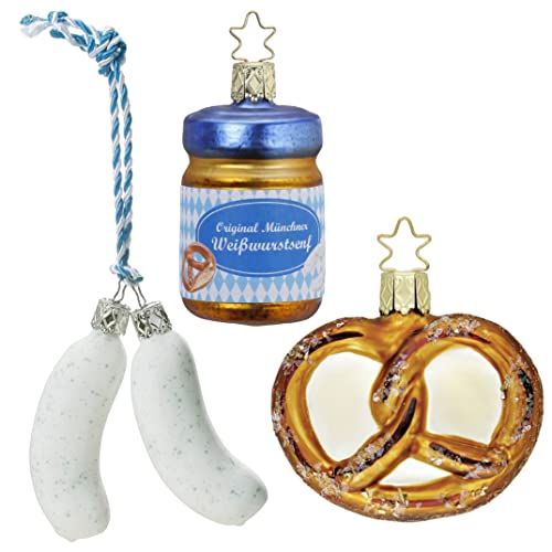 Christbaumschmuck Weihnachtskugeln Set | Weißwurst Geschenkset Bayern...