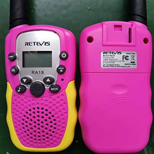 Retevis Ra18 Kids Walkie Talkies, Walkie Talkie Toys For 6-12 Year Old Girls Boys, 22 Ch, Long Range, Built-In Flashlight, Girls Birthday Gifts,Outdoor Garden Camping Family Trip(Pink 2 Pack) #TOP6