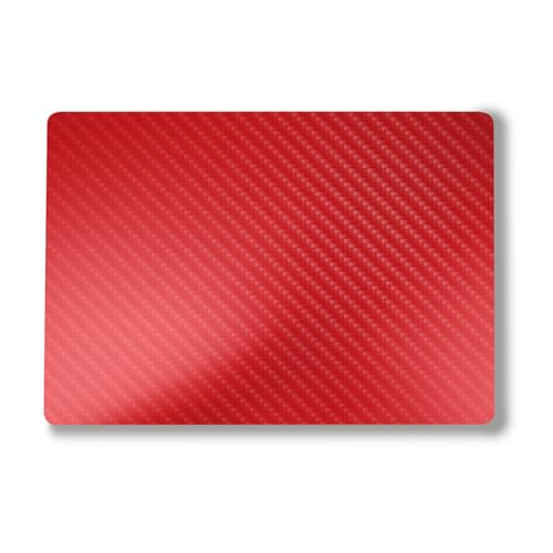 Carbon Fiber Laptop Skin Compatible with Surface Laptop 7 15" (2024) - Solid Red - Premium 3M Vinyl Protective Wrap Decal Cover - Easy to Apply | Crafted in The USA by MightySkins