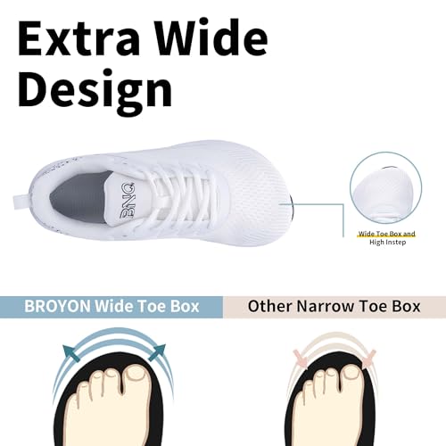 Womens Arch Support Walking Shoes Wide Toe Box Orthotic Sneakers Tennis Shoes for Plantar Fasciitis Pain Relief, Size 6-112