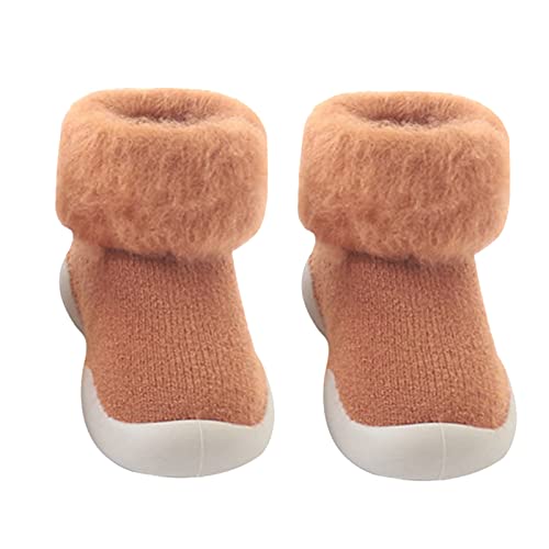 Baby Boys' Shoes,Baby Girls Kids Solid Knit Stocking Socks Shoes Slipper Soft Warm Boys Sole Rubber Shoes Kawaii Shoes