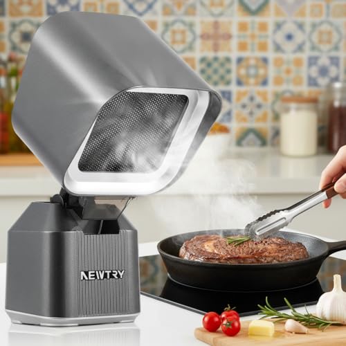 NEWTRY Campana extractora portátil, Mini Campana Sobremesa Portable con 2 filtros, Ideale per cucinare in casa e in campeggio, per grigliate e fondute