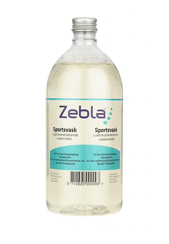 Zebla Sports Wash Sportwaschmittel, Geruchsneutralisierende Formel für Sport- und Arbeitskleidung (1000)