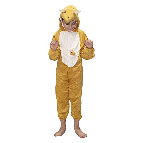 Image of Kaku Fancy Dresses Kangaroo International Animal Costume for Kids - Brown, 7-8 Years | Animal Fancy Dress for Boys & Girls