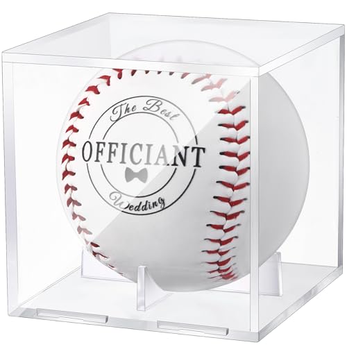 MiniInflat Wedding Officiant Baseball with Display Case Officiant Gift Set The Best Wedding Officiant Baseball Officiant Proposal Gifts for Wedding Officiant Pastor Minister