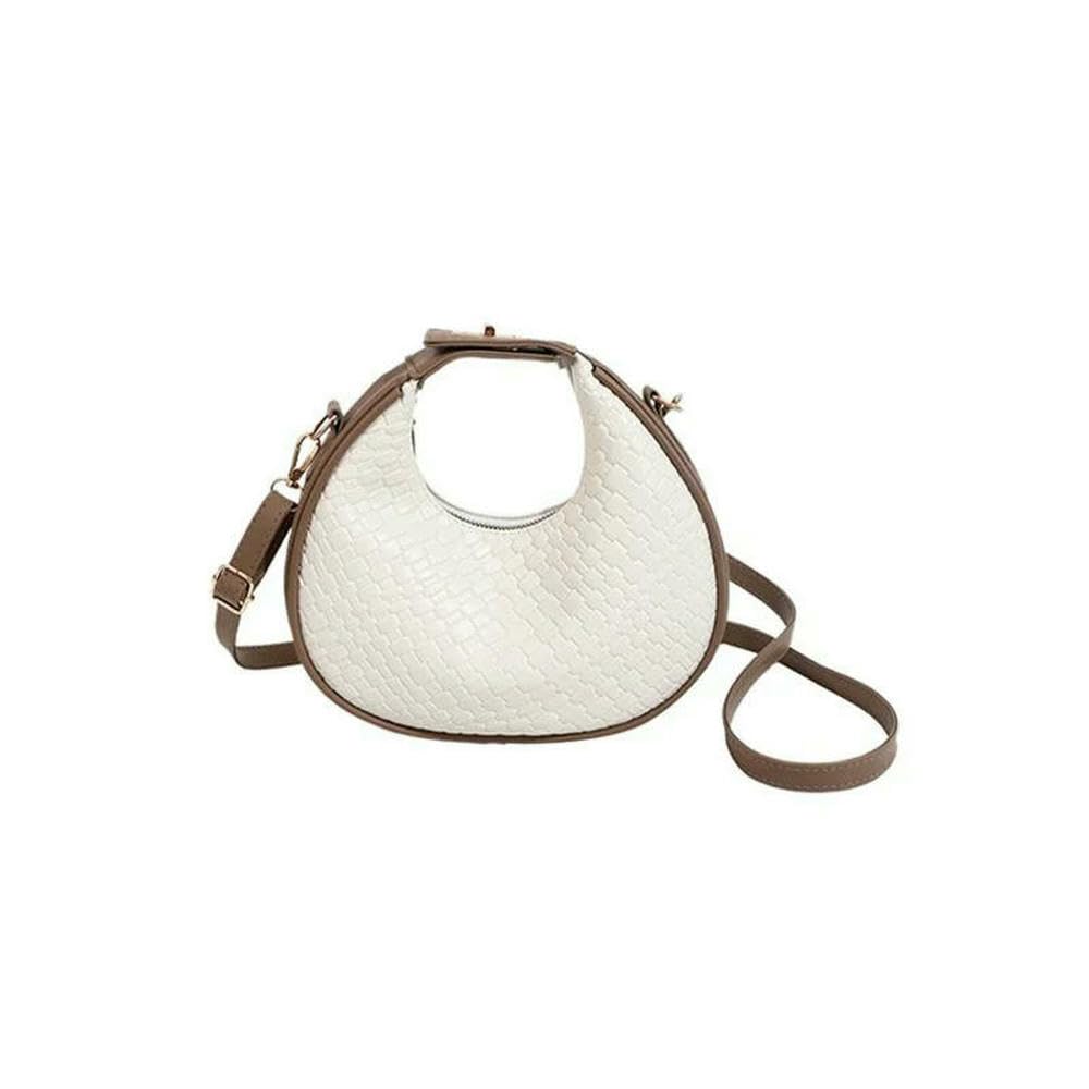 Sac bandoulière couleur unie avec relief treillis élégant
