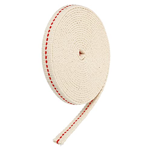 Tool parts Cotton Oil Lamp Wick 9mm Flat Wide 3 Meter/10Ft Long With Red Stitch