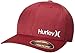 Hurley One & Only Corp Flexfit Perma Curve Bill Casquette de baseball pour homme, Rouge, L/XL