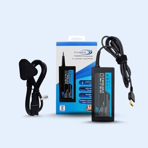 Image of Fugen Laptop Charger Adapter Compatible for Lenovo 20V 3.25A Laptop Charger G50-30 /G50-45 /G50-70(USB)- with Power Cable