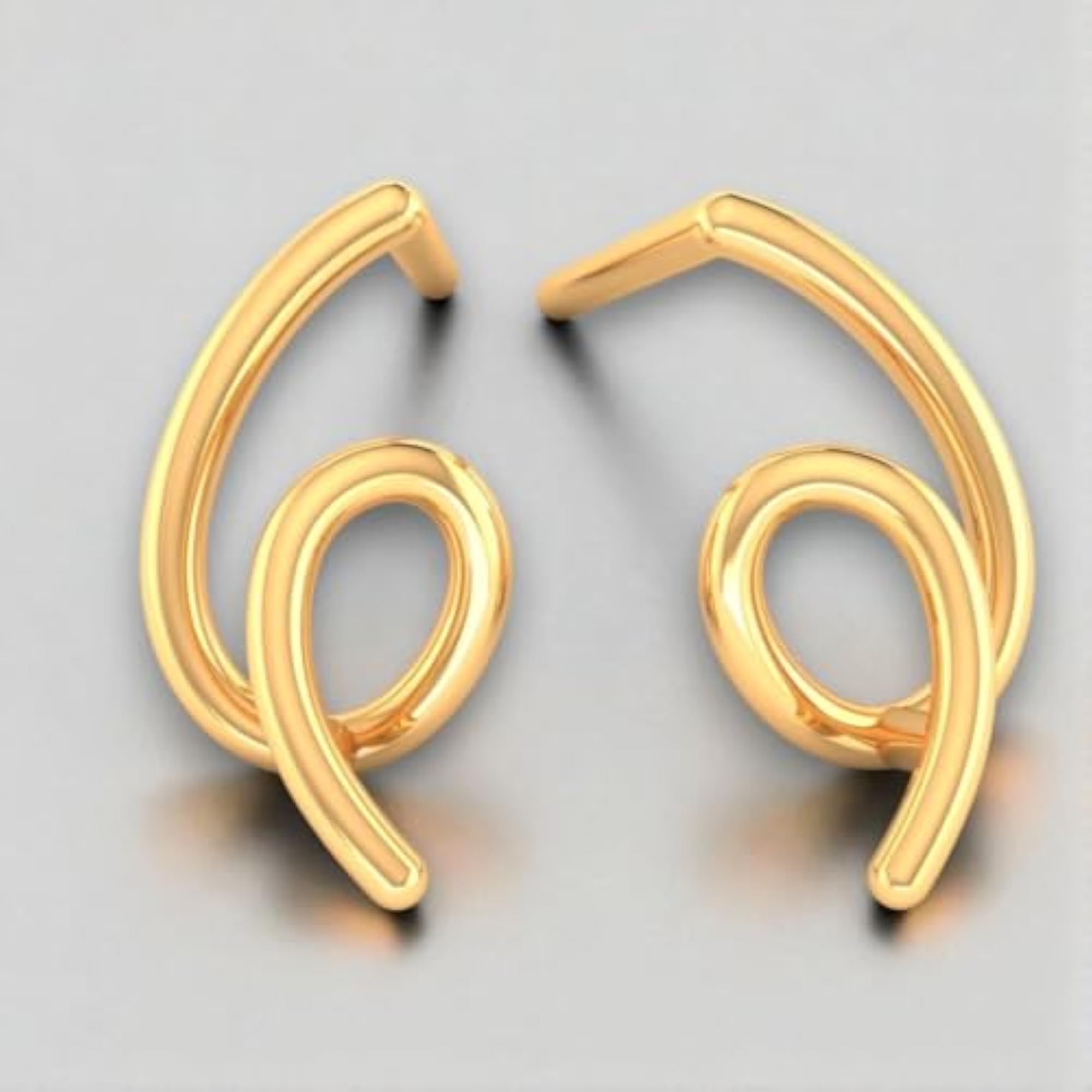Women's 14KT Yellow Gold Studs Earrings, 0.54g
