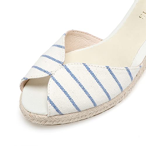 Image of Women's Espadrille Wedge Sandals Closed Toe Lace-Up Shoes