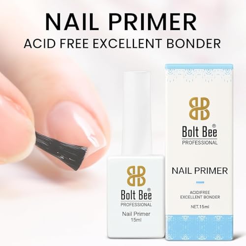 Image of Bolt Bee Professional Natural Acid-Free air dry Primer for Acrylic and Gel Nail Polish, Non Acid Primer for UV Gels Fast Dry Superior Bonding Agent
