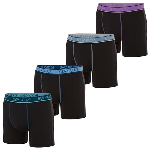 Boxer de pierna larga para hombre Body Glove pack 4 calzoncillos antirozaduras