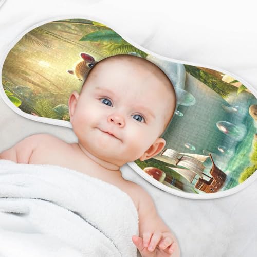 Capybara Bathtub Bubbles Baby Burp Cloths Absorbent Muslin Soft Burp Cloth Rags Cotton Burp Clothes for Unisex Boy Newborn Girl 1 Pack 22x11 Inches4