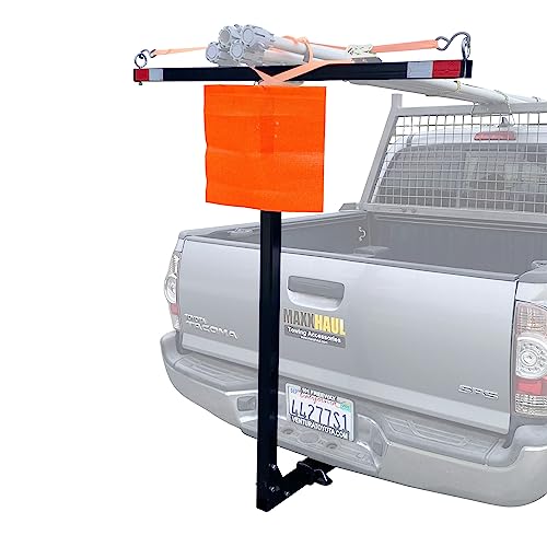 Image of MaxxHaul 70229 Pick-Up Truck Bed Extender - 350 lb Capacity For Ladder, Rack, Canoe, Kayak, Long Pipes and Lumber , Black, 53.2 x 17.2 x 2.5 inches
