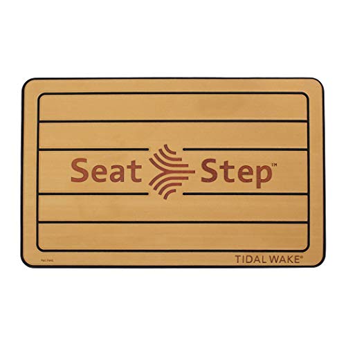 Tidal Wake Seat Step Non-Slip Marine Mat– Protects Boat Seats & Upholstery from Rips, Dirt & Wear from Stepping on Seats-ideal for Cushions, Seat Covers, Vinyl Upholstery. (Tan/Black)