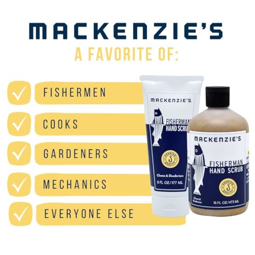 mackenzie39s fisherman hand scrub - gifts for men - gifts for fisherman - gifts for cooks - gifts for gardeners - cleansing amp deodorizing hand cleaner - 16 oz