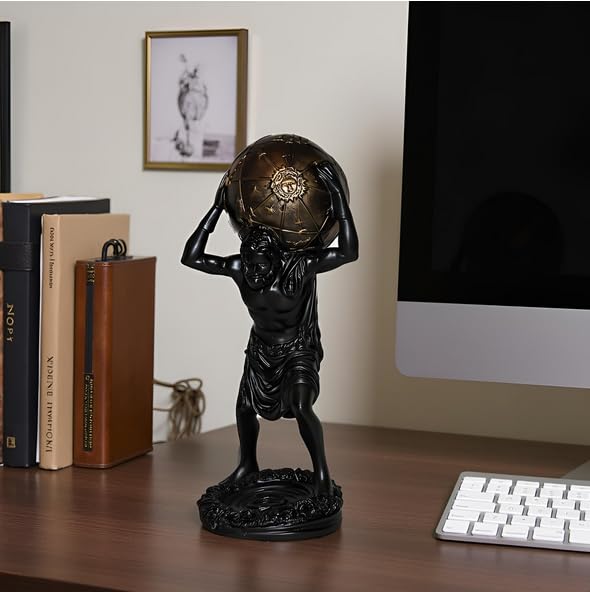 アンビル　オブジェ 置物　atlast&co アットラスト Amazon.com: Amélie et Lisse Atlas Statue Holding The World -11.4