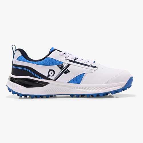 Image of DNINE Blaster Men, Rubber Studs, Cricket Shoes, Sun Orange /Diva | Blue /White | White /Red