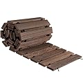 Yoopin 6' Wooden Garden Pathway, Outdoor Roll Out Straight Walkway Patio Path, Weather-Resistant Walkway with Non-Slip Surface for Garden, Backyard, Beach, Wedding Party Pathways(Brown, 6ft)
