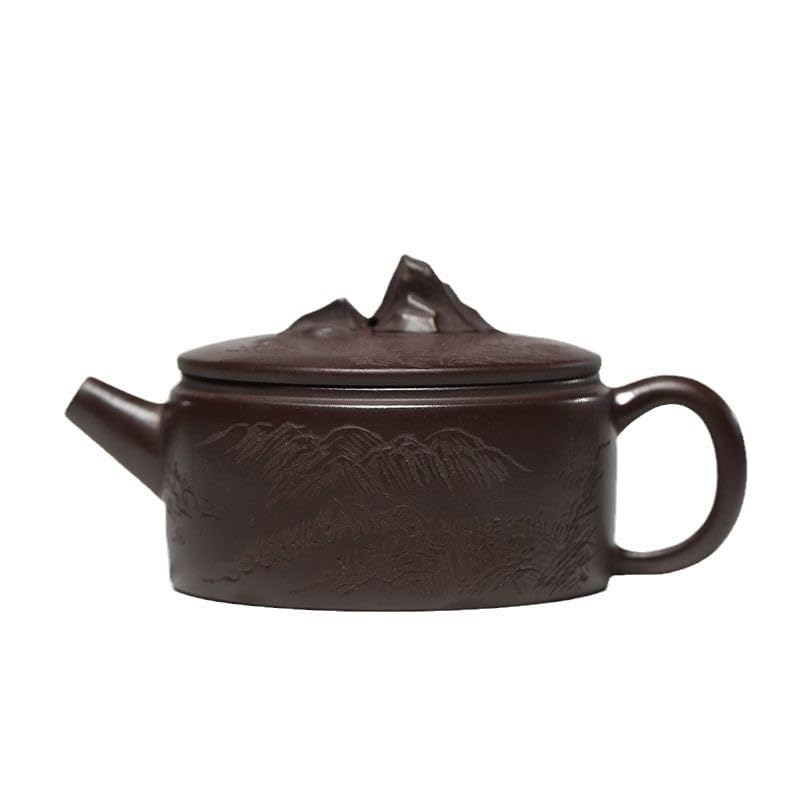 Bouilloire de voyage 190 ml, théière ancienne en argile violette, poterie artisanale en terre crue violette, bouilloire à thé avec filtre, accessoires pour service à thé Zisha, théière à thé vert