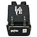 Produktbild JIJOZN Hogwarts College-Rucksack, Harry Pt Laptop-Schultasche, Kinder-Rucksack, Lunch-Tasche, lässige modische Studententasche, goldener Reißverschluss, Schwarz , M