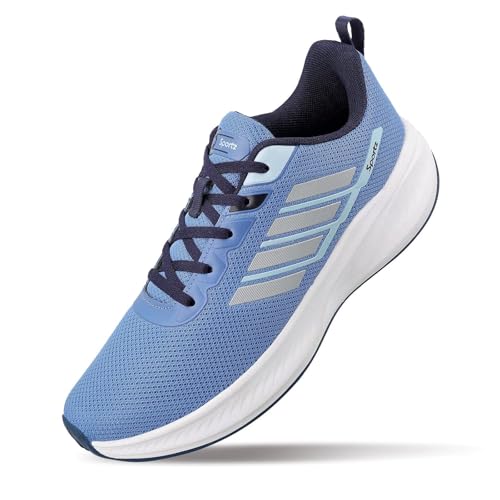 Image of WALKAROO Sports Shoes for Men's|Perfect for Running,Walking,Gym and Casual Outfit|Cushioned Insole with TPR Outsole |Breathable Fabric Upper|WS9593