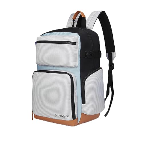 Provogue Zuno 28 litres everyday backpack with 15.6 inch laptop compartment for men and women in Cloud Grey, stylish contemporary daily use college, office and outdoor bag | With organiser