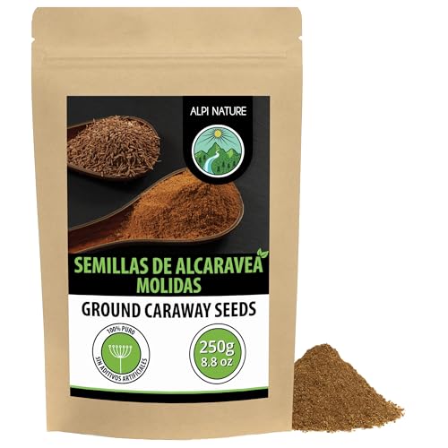 Alpi Nature Alcaravea Molida 250g, Semillas de Alcaravea Molidas, Semillas en Polvo para Cocinar