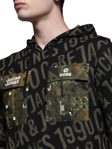 Image of JACK & JONES Men's Cotton Blend Hooded Neck Sweatshirt