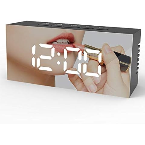 AOYU Digital Clock with Mirrored Display Cover