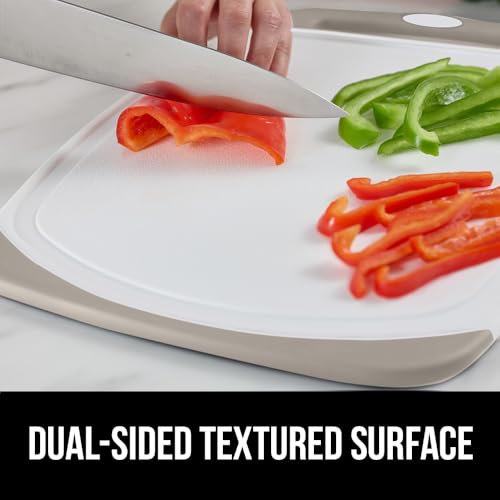 image for GORILLA GRIP BPA-Free Reversible Kitchen Cutting Board Set of 3, US De
