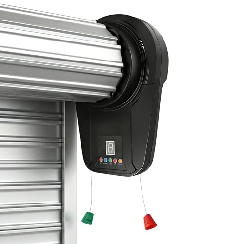 800N Electric Roller Door Opener with 2 Remotes Compatible with 22M Roller Shutter for Commercial Garage Farm Warehouse (L)
