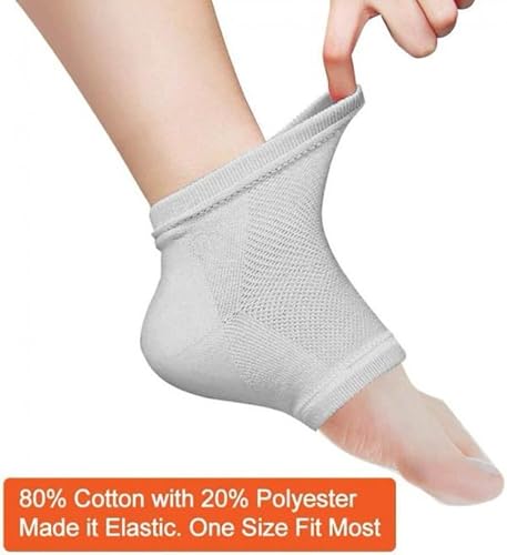 Image of Concepta Crack Cotton Foot Protector Moisturizing Socks with Spa Gel, Heel Pain Relief Silicone Gel Pad Heel Protector Socks with Spa Botanical for Men and Women Cotton Socks Multicolour (Pack of 3 Pair)