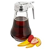 Syrup Dispenser, 14oz (420mL) - Glass Bottle No-Drip Pourers for Maple Syrup, Salad Dressings,...