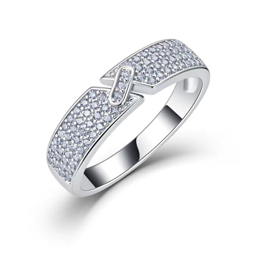 Bague ronde moissanite unisexe à superposer pour sublimer vos looks quotidiens
