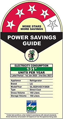 Image of LG 190 L 4 Star Inverter Direct-Cool Single Door Refrigerator (GL-B201ASCY, Fastest Ice Making, Scarlet Charm)