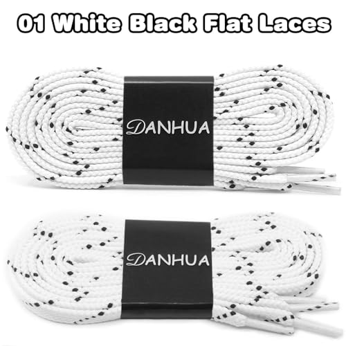 Image of Flat Shoelaces Multicolor Twill Point Thick Shoe Lace Shoestring 2 Pair