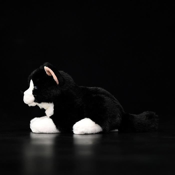 Amazon.co.jp: シミュレーション白黒猫ぬいぐるみ人形かわいい