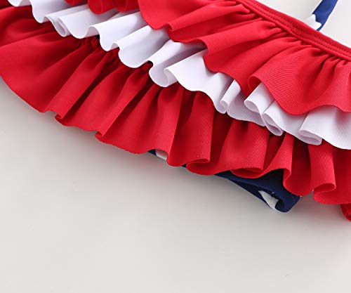 Girls Two Piece Swimsuits Rainbow Bikini Sets Adjustable Strap Bathing Suits3