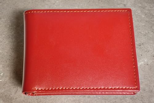 Generic Leather Bi-Fold Wallet, Premium Craftsmanship, Fully Embossed Maroon/Burgandy Genuine Leather, Versatile Design, Multiple Colors (Maroon/Burgandy)2