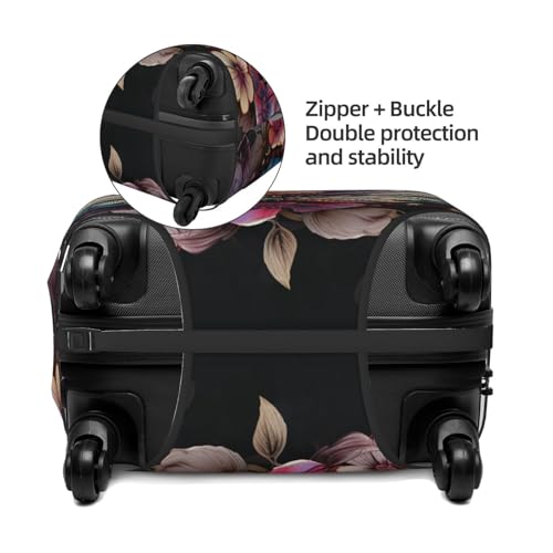Travel Luggage Cover Suitcase Protector Elastic Washable Butterfly Floral Suitcase Cover Anti-scratch Spandex Baggage Covers Fits 18-32 Inch Luggage3