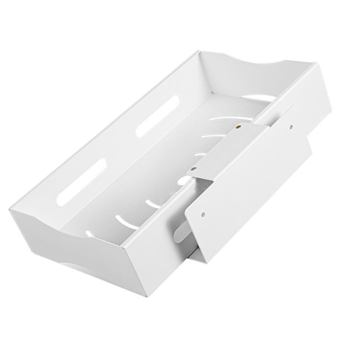 VICASKY Under Sink Cabinet Holder, Telescopic Kitchen Rack, Acciaio Inossidabile, Bianco, Adjustable Length, per Kitchen Countertop