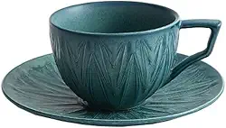 Caneca de viagem estilo japonês com design de relevo xícara de café de cerâmica pires xícara de latte criativa xícara de café cappuccino xícara de café para casa xícara de café da manhã