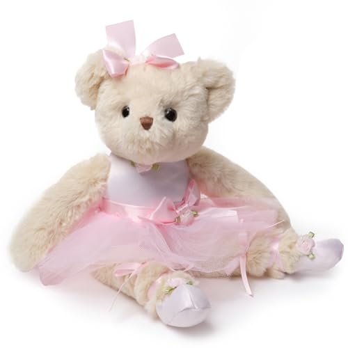 Bearington Collection Ballerina Stuffed Animal - Ballet Doll - Dance Recital Gifts for Girls - Bear Nina - 13'