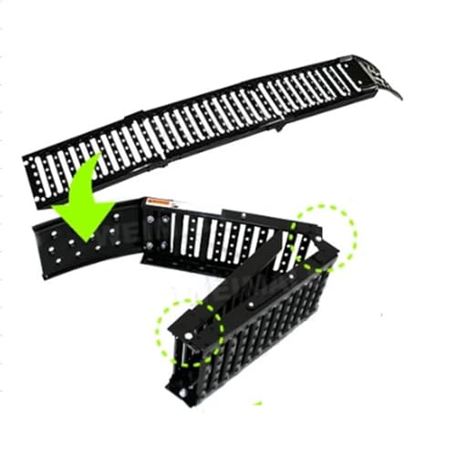 Rampas para Silla de Ruedas para Hogares, Rampas de Carga para Autos de Alta Resistencia para Motocicletas Plegables de Acero, para Escaleras de Casa (Gris) miniatura 4