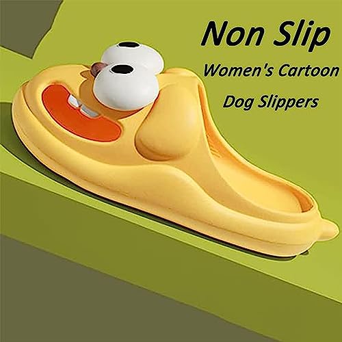 Tongue Slippers Couples, 2025 Cartoon 3D Big Eye Dog Non-slip Thick Sole Cloud Kissing Slides for Women4