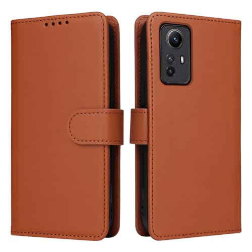 Étui pour Xiaomi Redmi Note 12S 4G avec portefeuille détachable en cuir PU noir