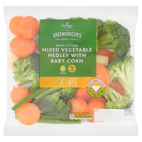 MORRISONS The Greengrocers On Market Street Mixed Vegetable Medley with Baby Corn 225g